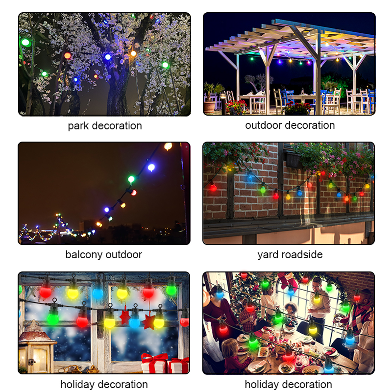 HCP085  G50四色户外灯串